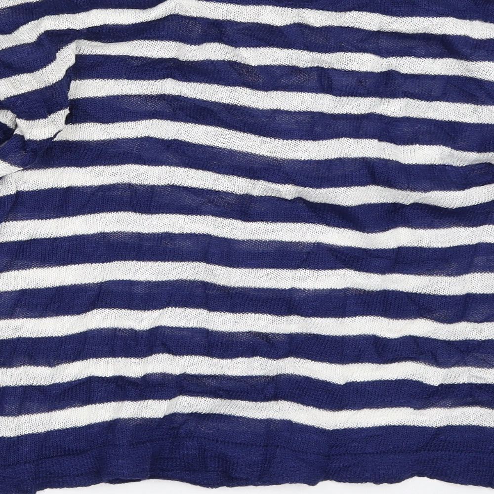 H&M Womens Blue Striped  Pullover Jumper Size XS