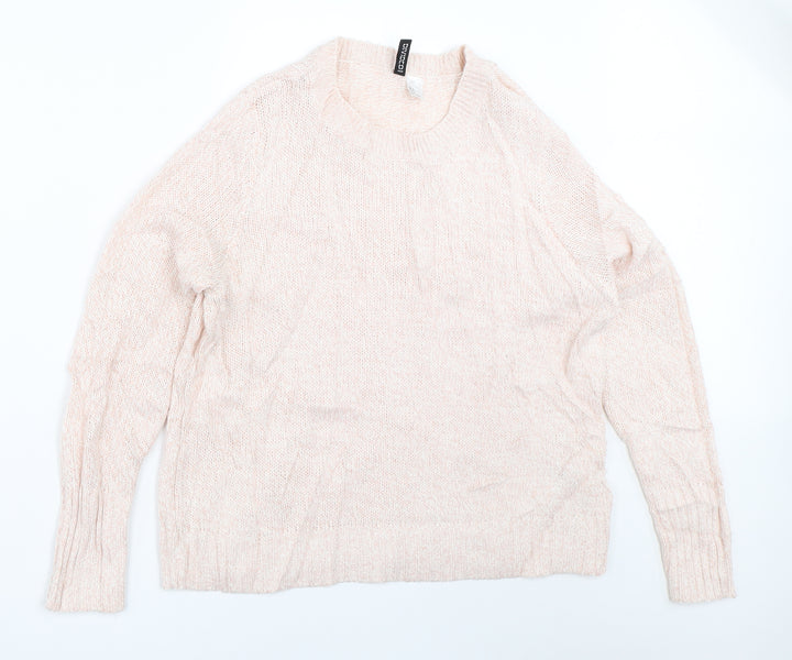 H&M Womens Pink   Pullover Jumper Size M