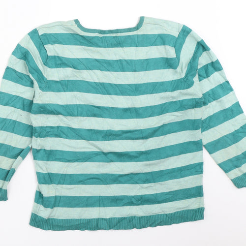 Atmosphere Womens Green Striped  Pullover Jumper Size 12