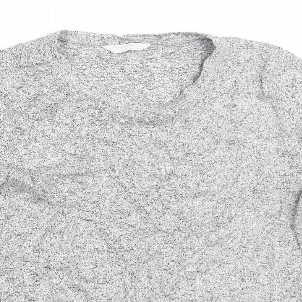 Marks and Spencer Womens Grey Solid  Top Pyjama Top Size 14