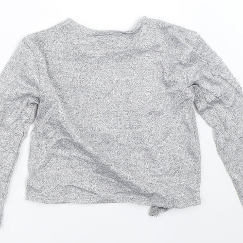 Matalan Girls Silver   Pullover Jumper Size 7 Years
