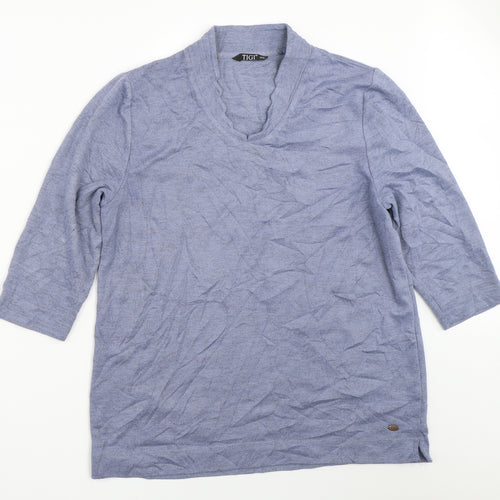 TIGI Womens Blue   Pullover Jumper Size 14