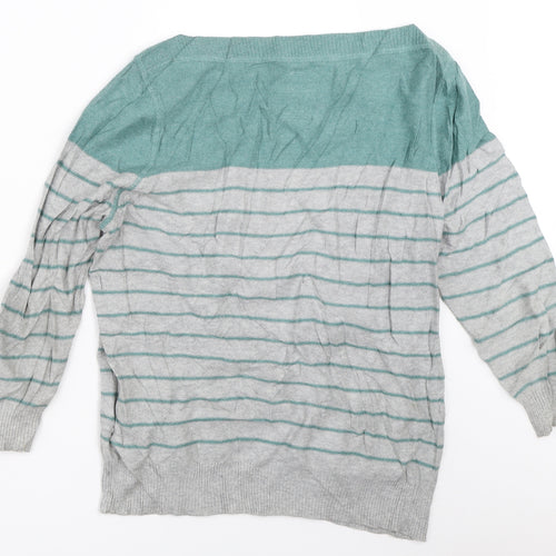 Debenhams Womens Grey Striped  Pullover Jumper Size 18