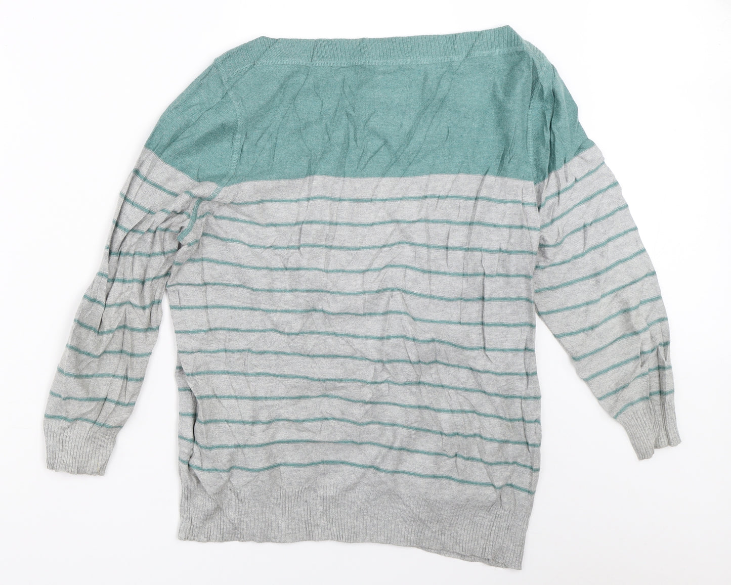 Debenhams Womens Grey Striped  Pullover Jumper Size 18