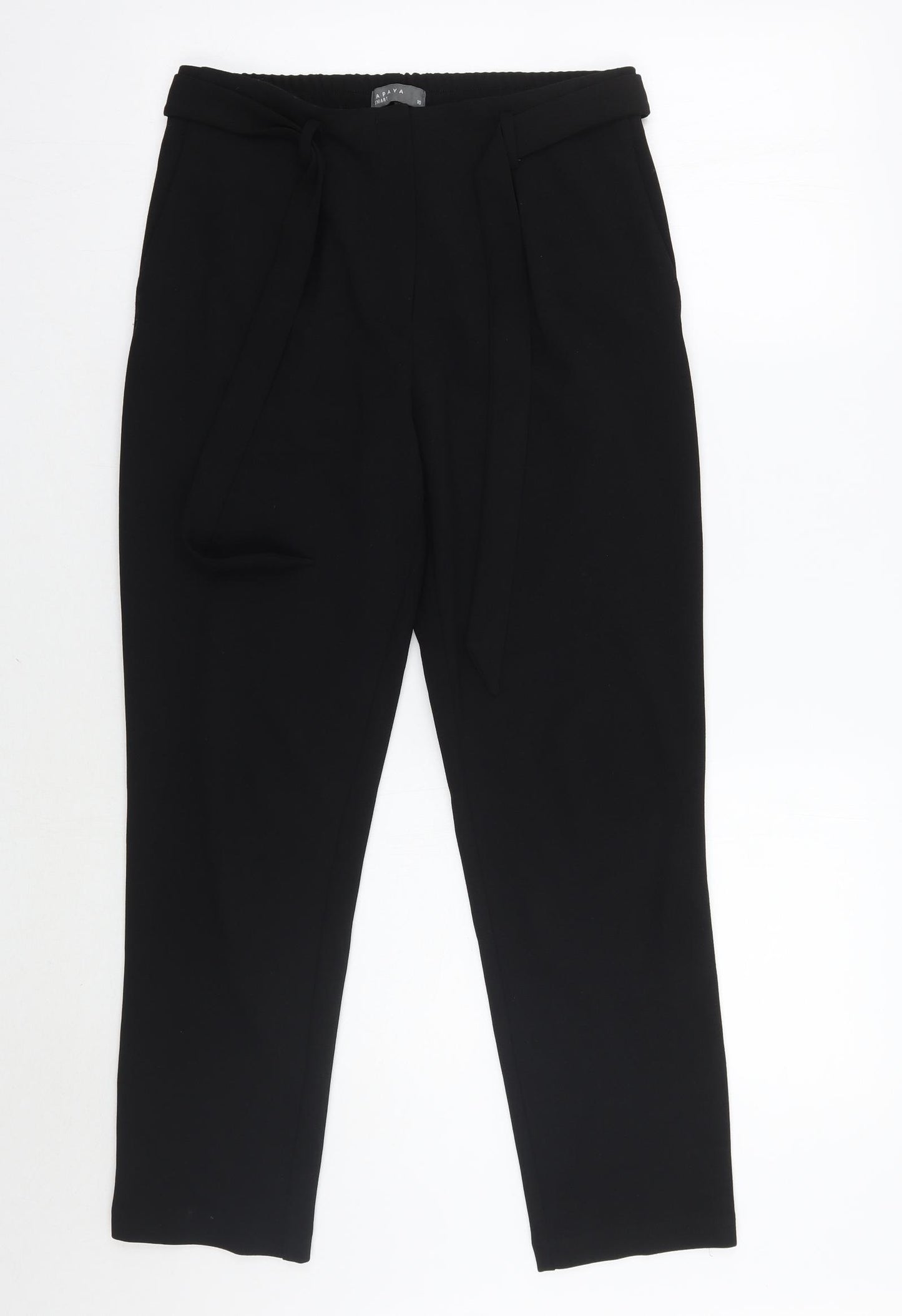 Papaya Womens Black   Trousers  Size 10 L27 in