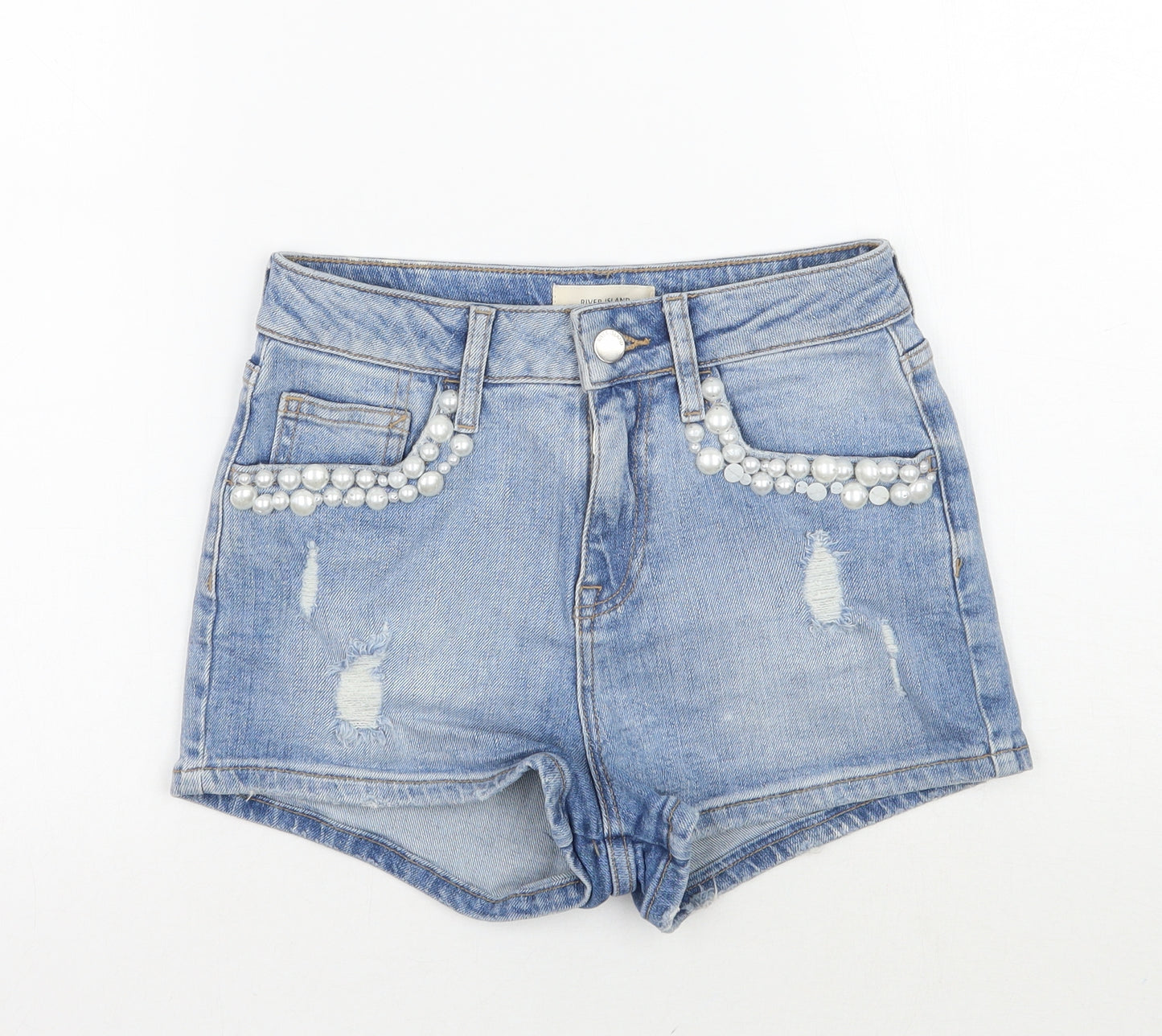 River Island Womens Blue   Cut-Off Shorts Size 8
