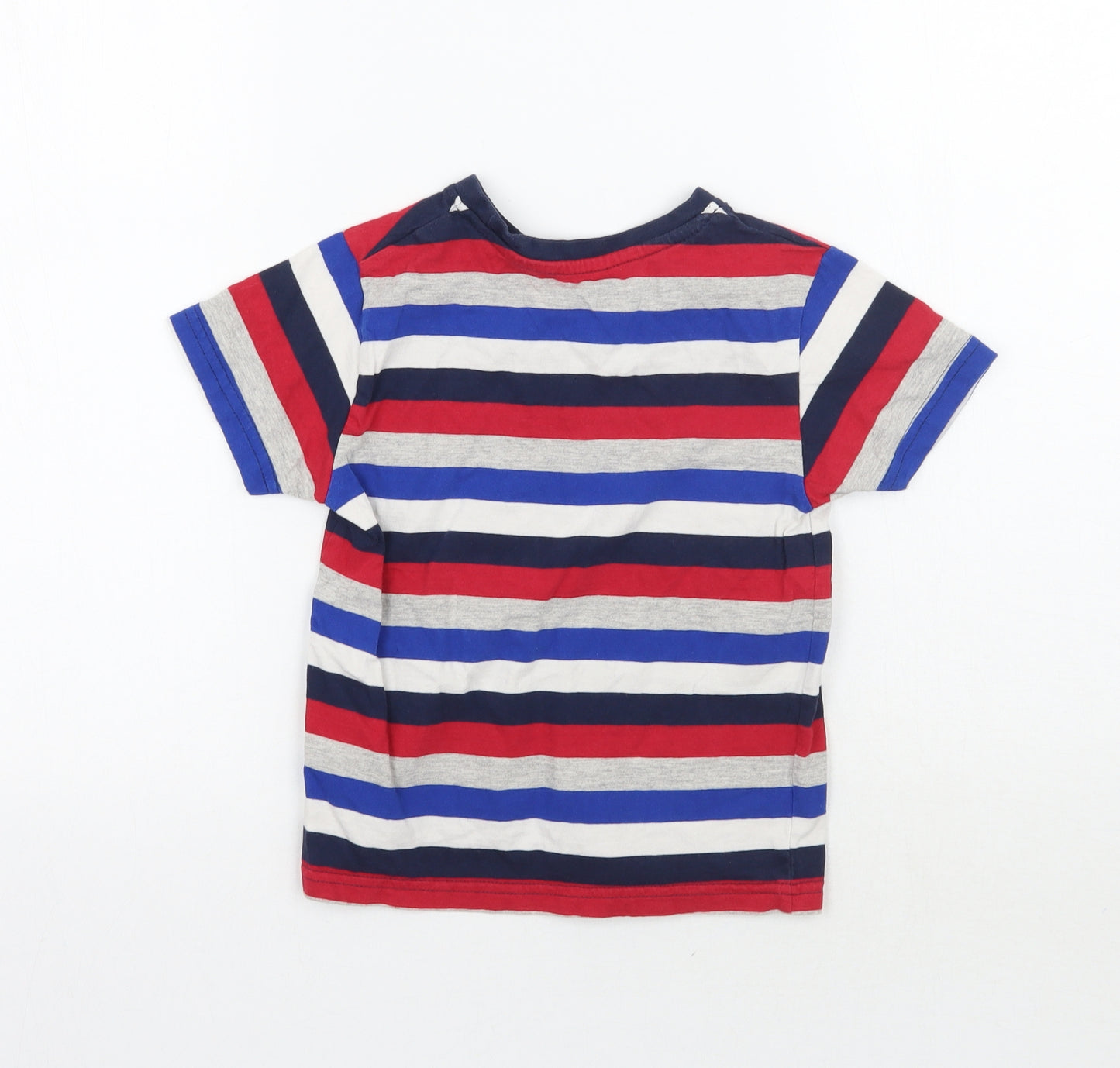 Primark Boys White Striped  Basic T-Shirt Size 4-5 Years