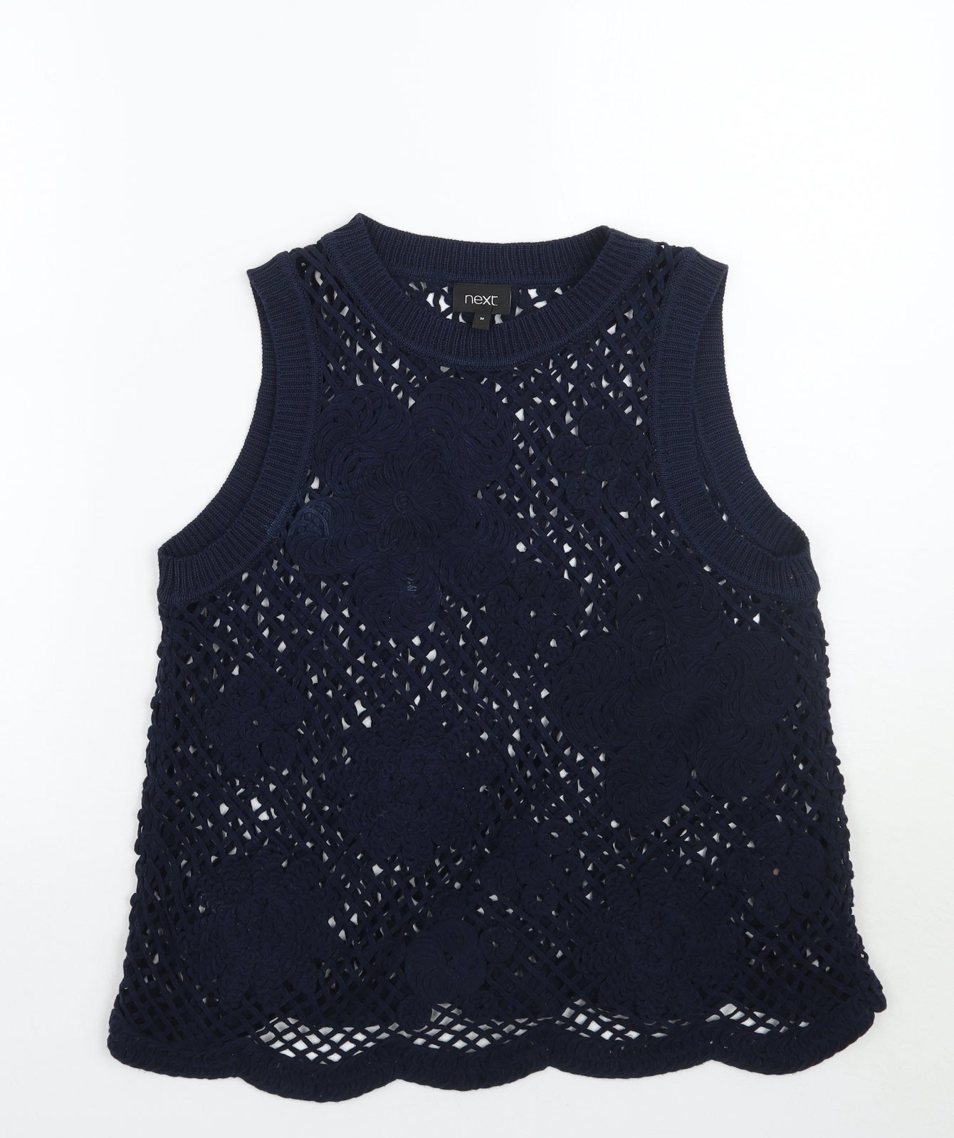 NEXT Womens Blue Floral  Basic T-Shirt Size M