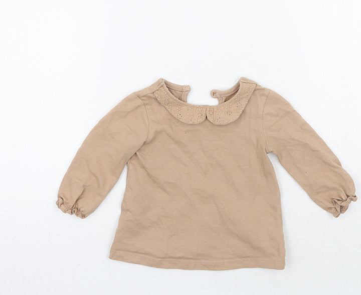 George Girls Brown   Basic T-Shirt Size 3-6 Months