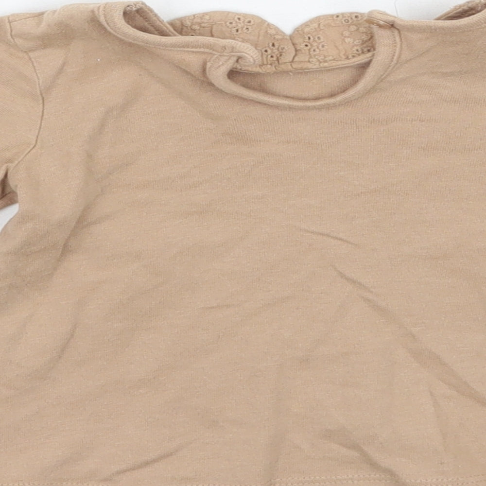 George Girls Brown   Basic T-Shirt Size 3-6 Months