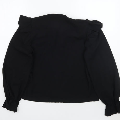 SheIn Womens Black   Basic Button-Up Size M