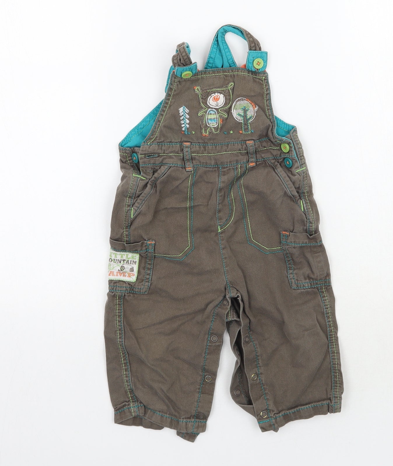 George Boys Brown   Dungaree One-Piece Size 9-12 Months