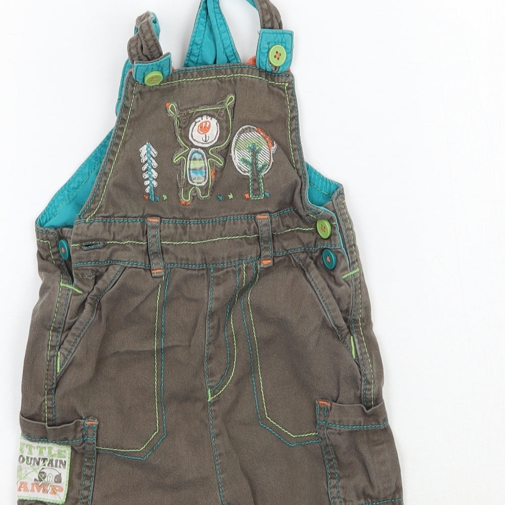 George Boys Brown   Dungaree One-Piece Size 9-12 Months