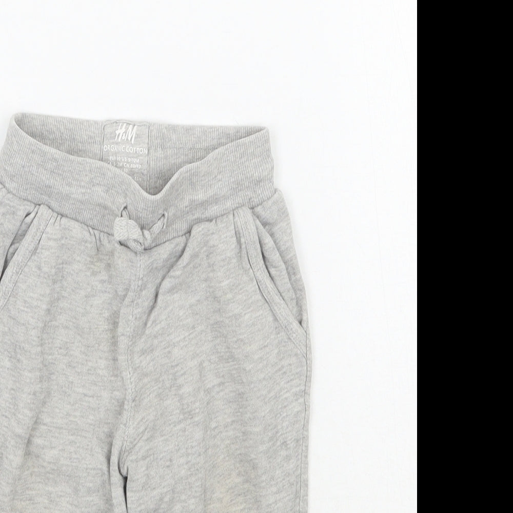 H&M Boys Grey   Sweatpants Trousers Size 9-12 Months