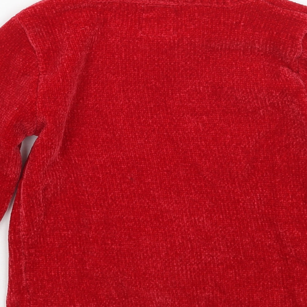 George Girls Red   Pullover Jumper Size 3-4 Years