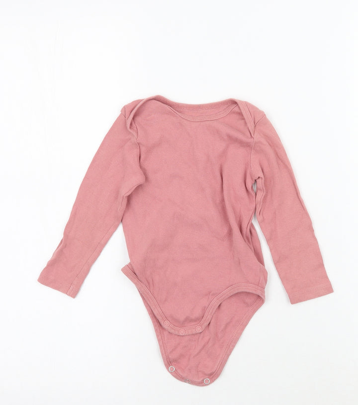 H&M Girls Pink   Babygrow One-Piece Size 12-18 Months