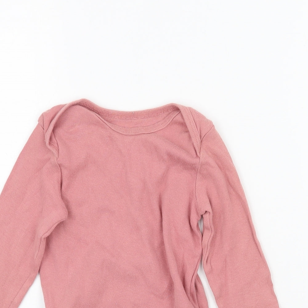 H&M Girls Pink   Babygrow One-Piece Size 12-18 Months