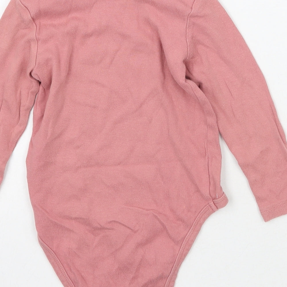 H&M Girls Pink   Babygrow One-Piece Size 12-18 Months