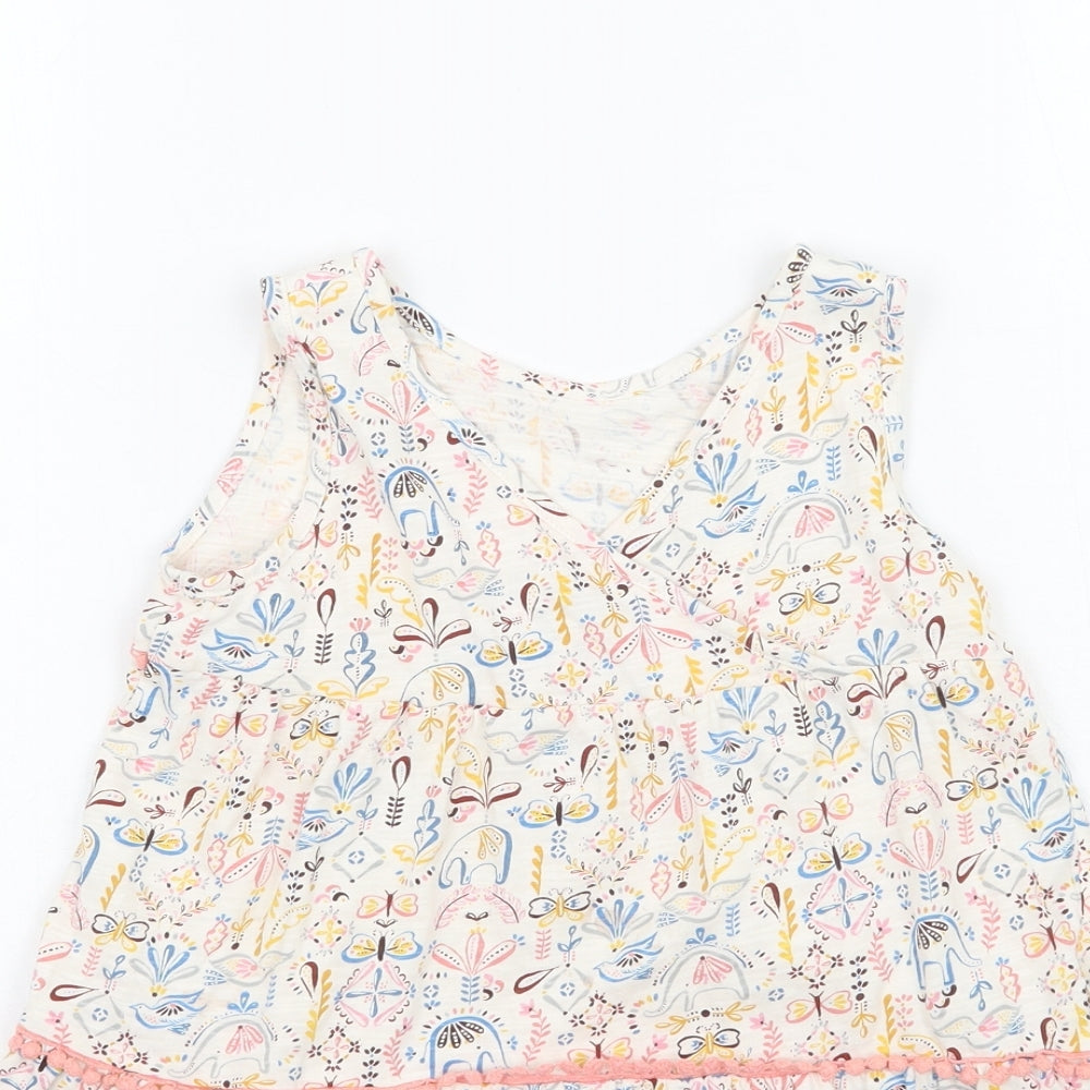 TU Girls Ivory Floral  A-Line  Size 4-5 Years