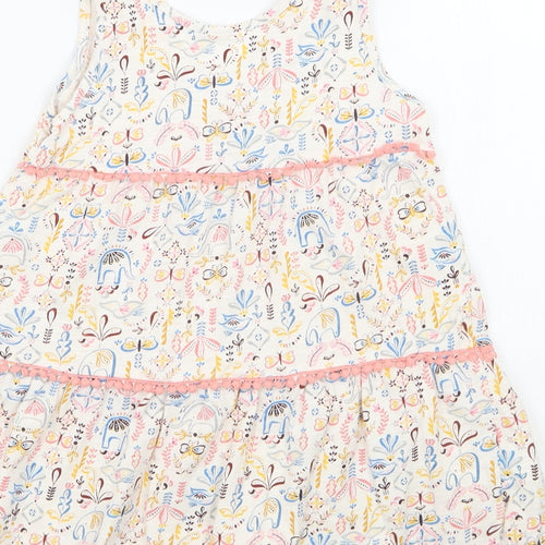 TU Girls Ivory Floral  A-Line  Size 4-5 Years