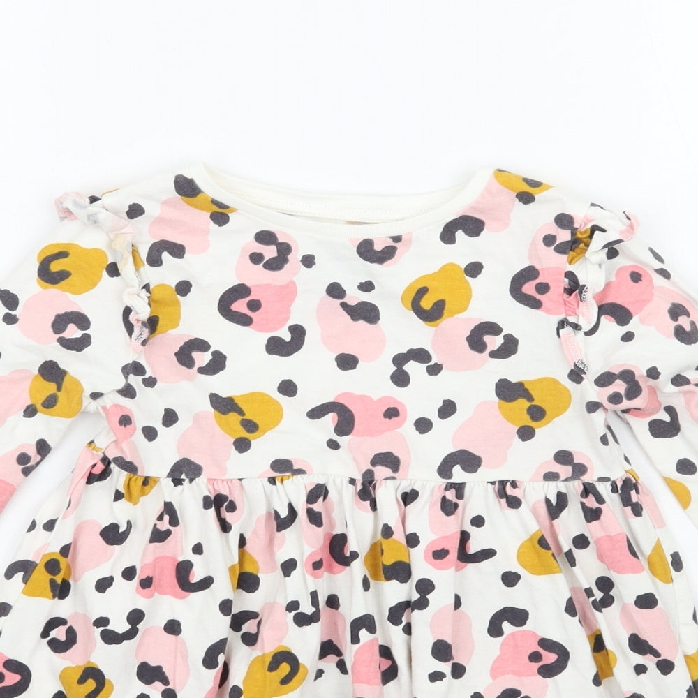 F&F Girls White Floral  A-Line  Size 5-6 Years