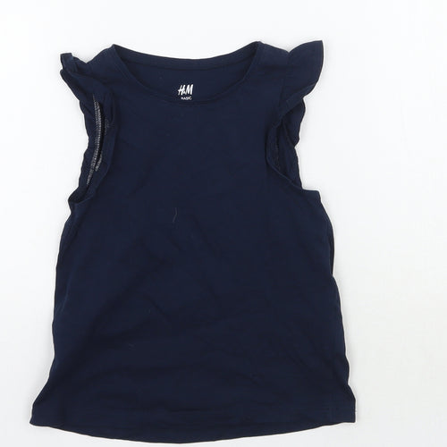 H&M Girls Blue   Basic Tank