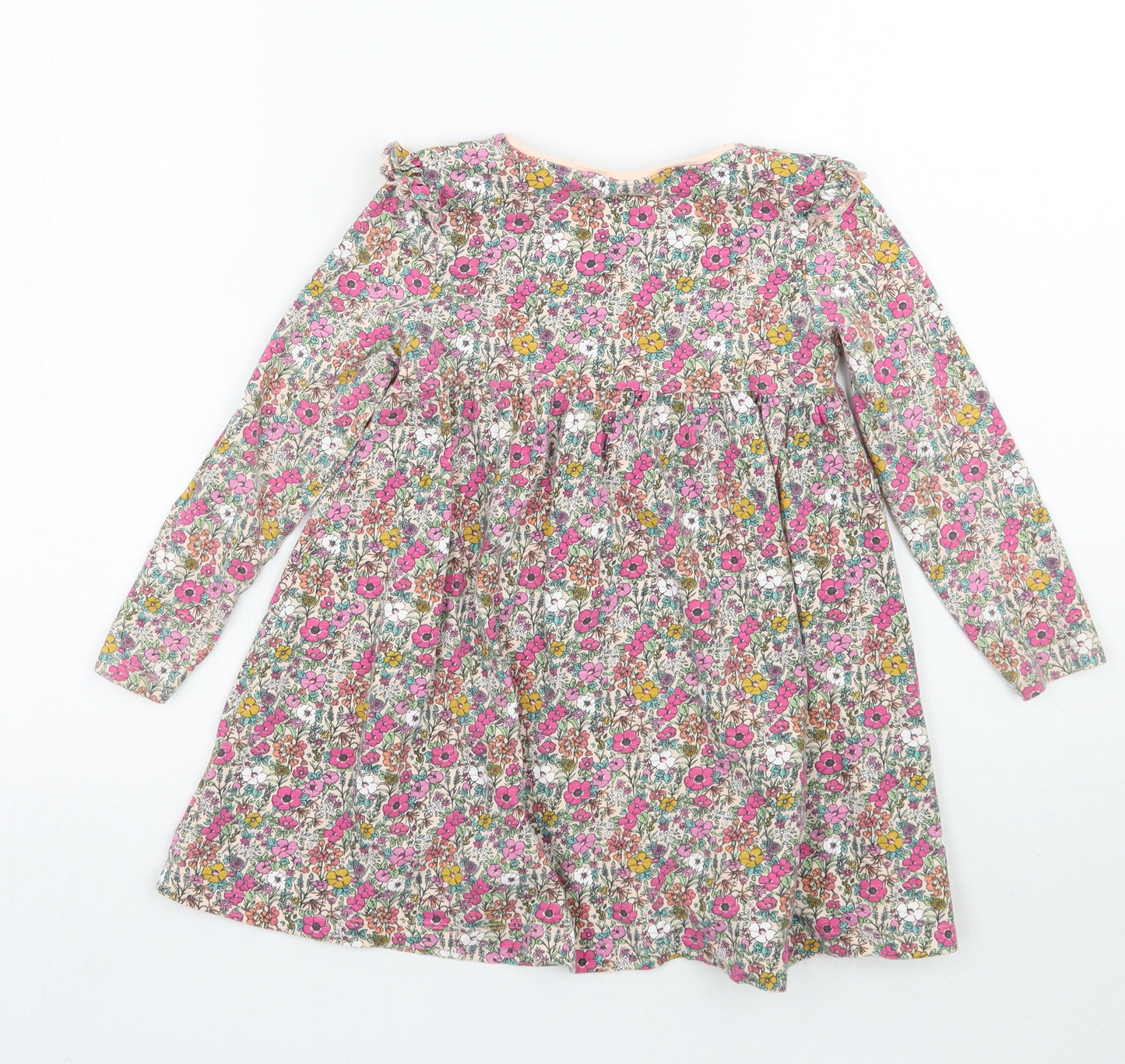 NEXT Girls Beige Floral  Basic T-Shirt Size 4-5 Years