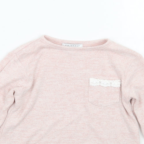 Primark Girls Pink   Pullover Jumper Size 6-7 Years