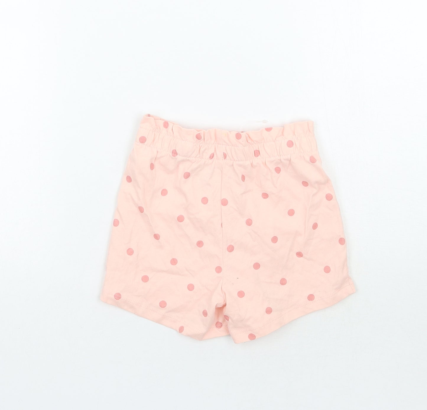 George Girls Pink Polka Dot  Sweat Shorts Size 4-5 Years