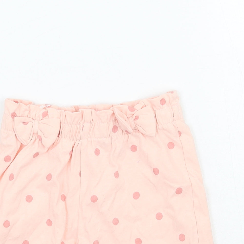 George Girls Pink Polka Dot  Sweat Shorts Size 4-5 Years