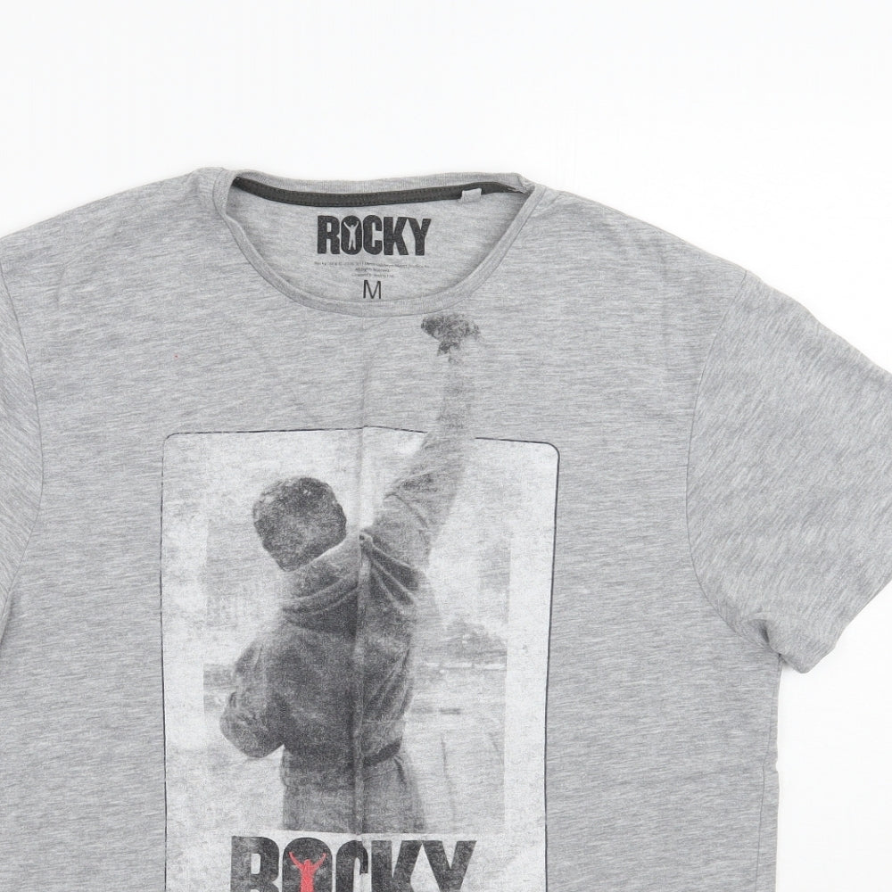 Cedar Wood State Mens Grey    T-Shirt Size M  - ROCKY