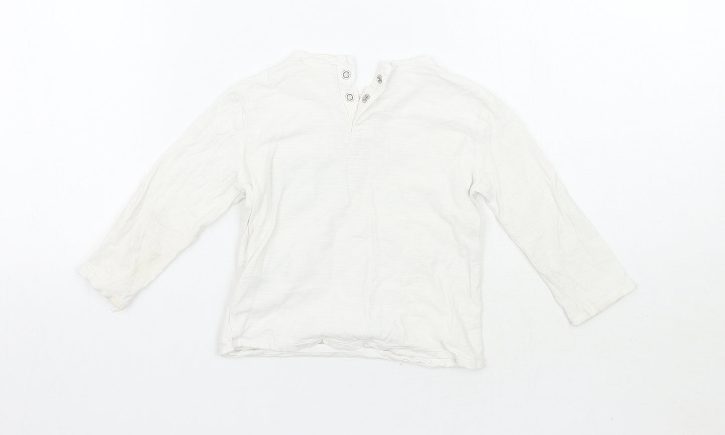 Zara Boys White   Basic T-Shirt Size 9-12 Months