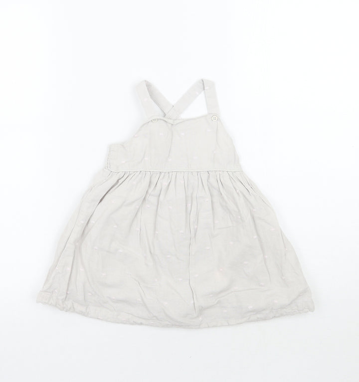 BHS Girls Grey Geometric  A-Line  Size 12-18 Months