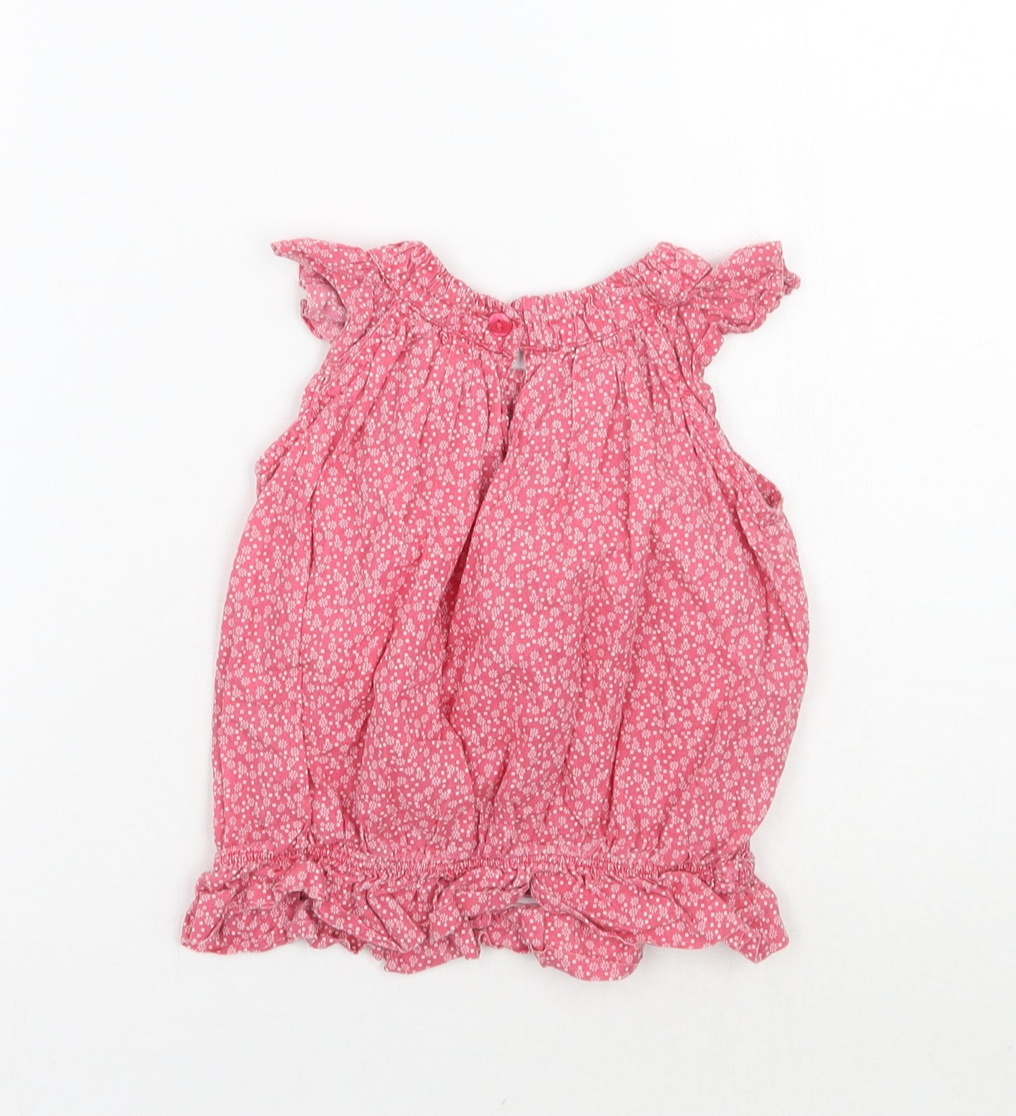 Fagottino Girls Pink Floral  Basic Tank Size 18-24 Months