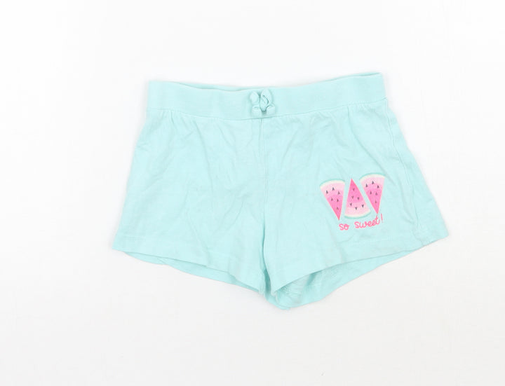 Primark Girls Blue   Sweat Shorts Size 5-6 Years