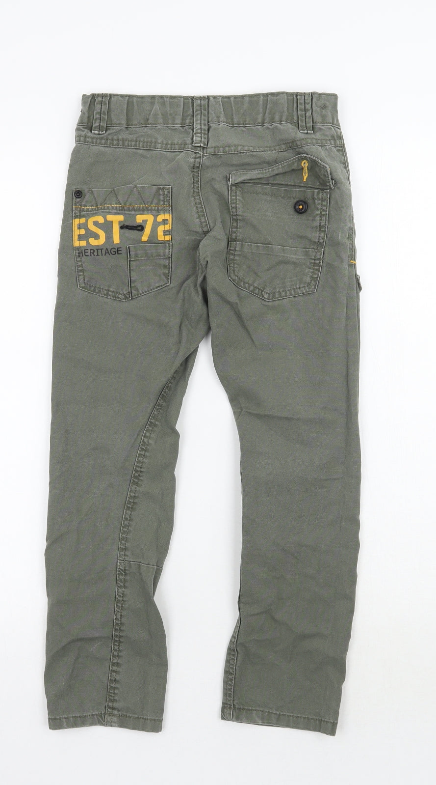 George Boys Green   Cargo Trousers Size 7-8 Years