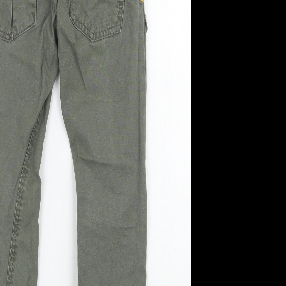 George Boys Green   Cargo Trousers Size 7-8 Years