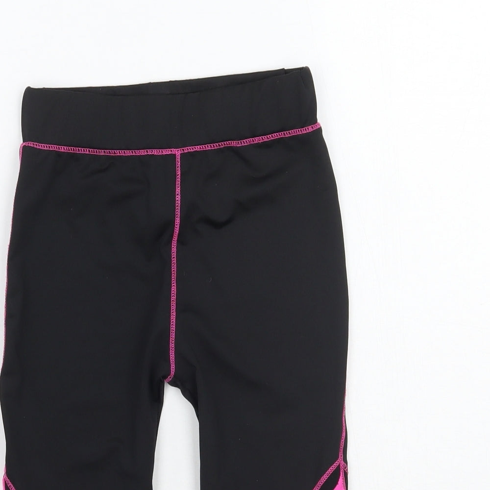 Evie Girls Black   Capri Trousers Size 7 Years