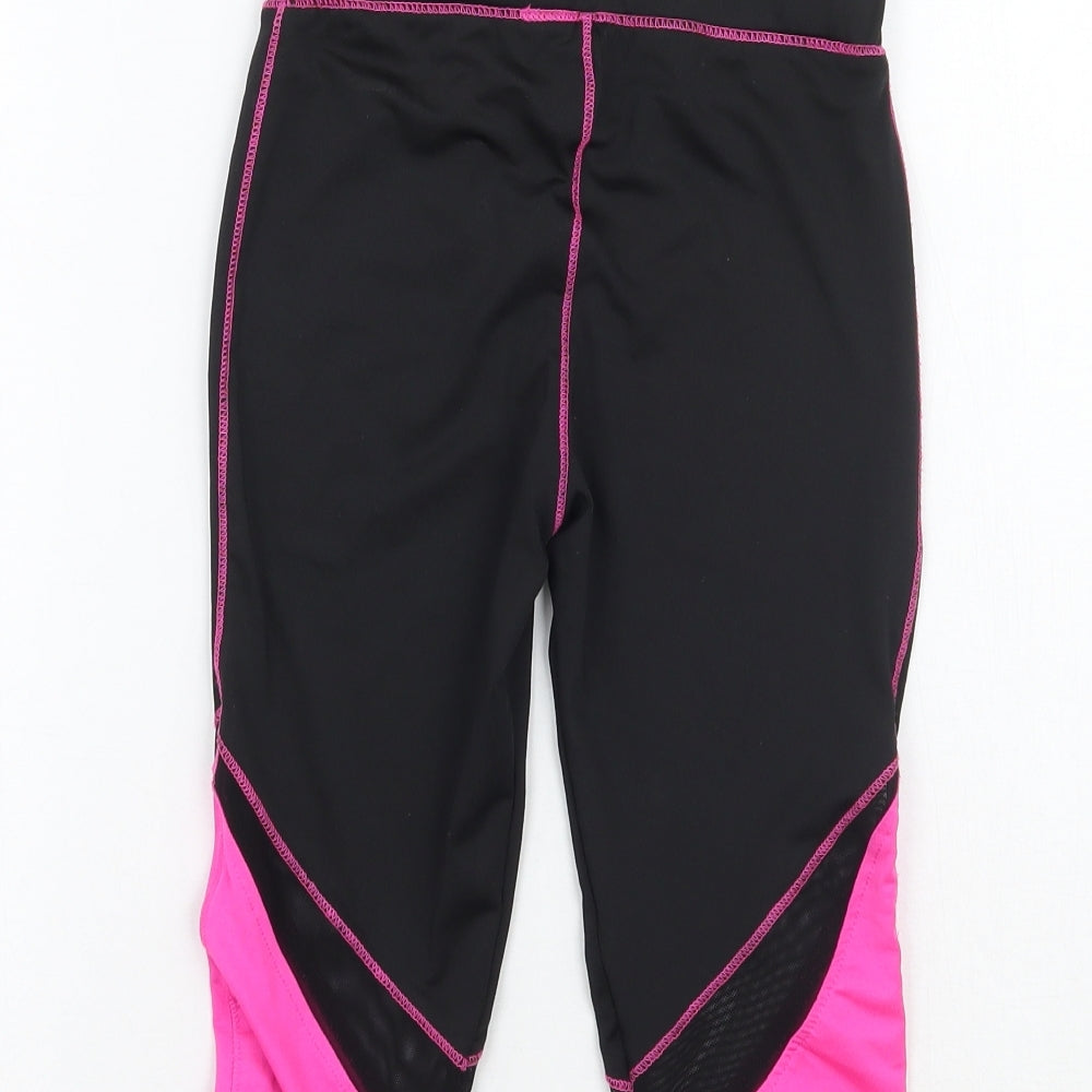 Evie Girls Black   Capri Trousers Size 7 Years