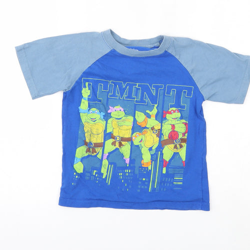 Nickleodeon Boys Blue   Basic T-Shirt Size 4 Years