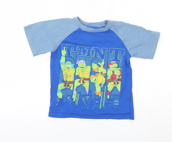Nickleodeon Boys Blue Basic T-Shirt Size 4 Years