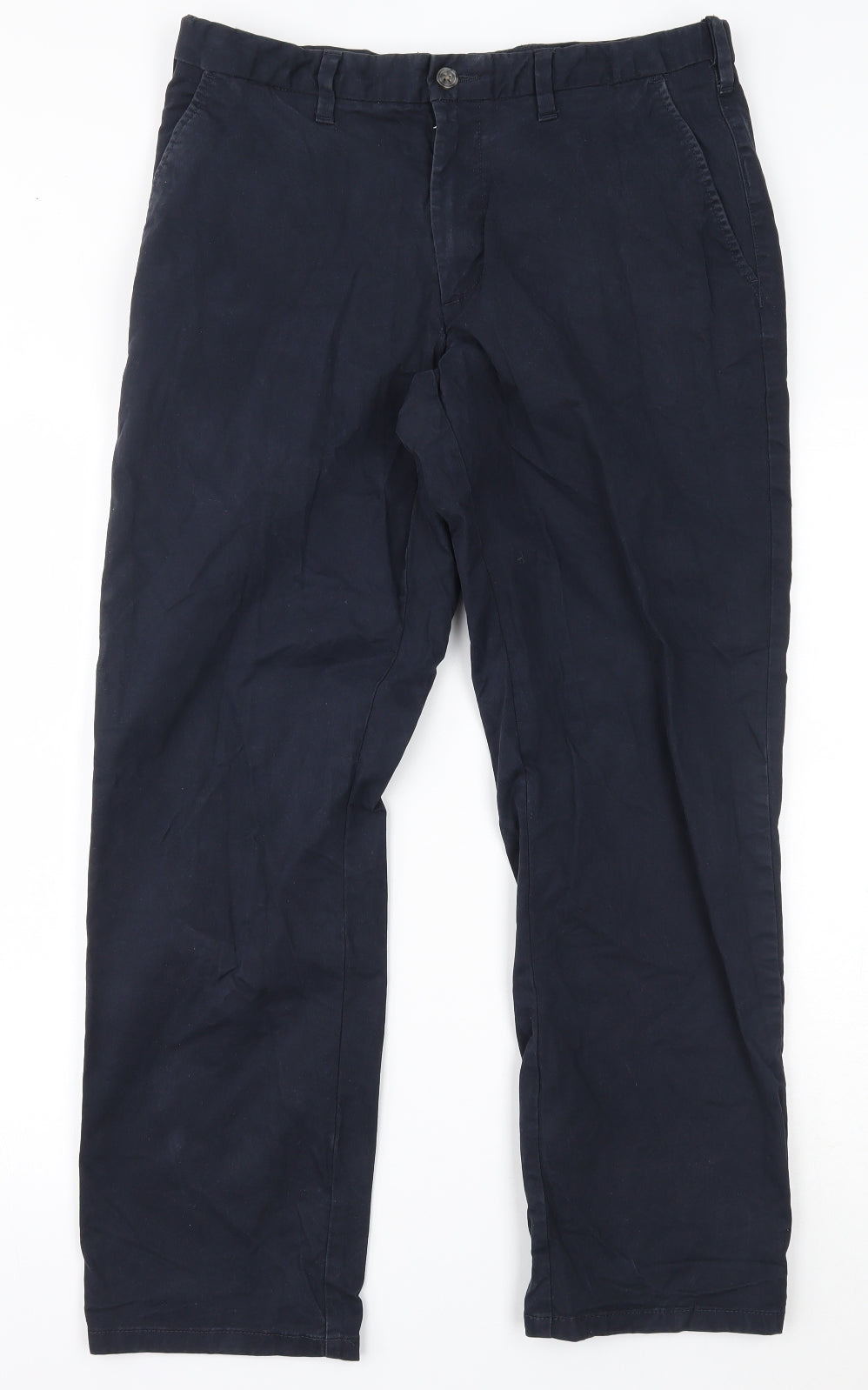 Marks and Spencer Mens Blue   Chino Trousers Size 34 L29 in