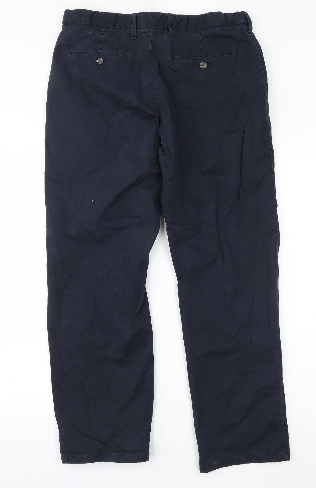 Marks and Spencer Mens Blue   Chino Trousers Size 34 L29 in