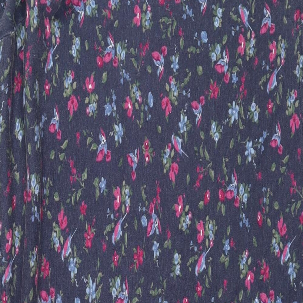 COUNTRY ROSE Womens Blue Floral  Basic T-Shirt Size M