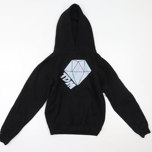 supersoft Boys Black   Pullover Hoodie Size 10-11 Years
