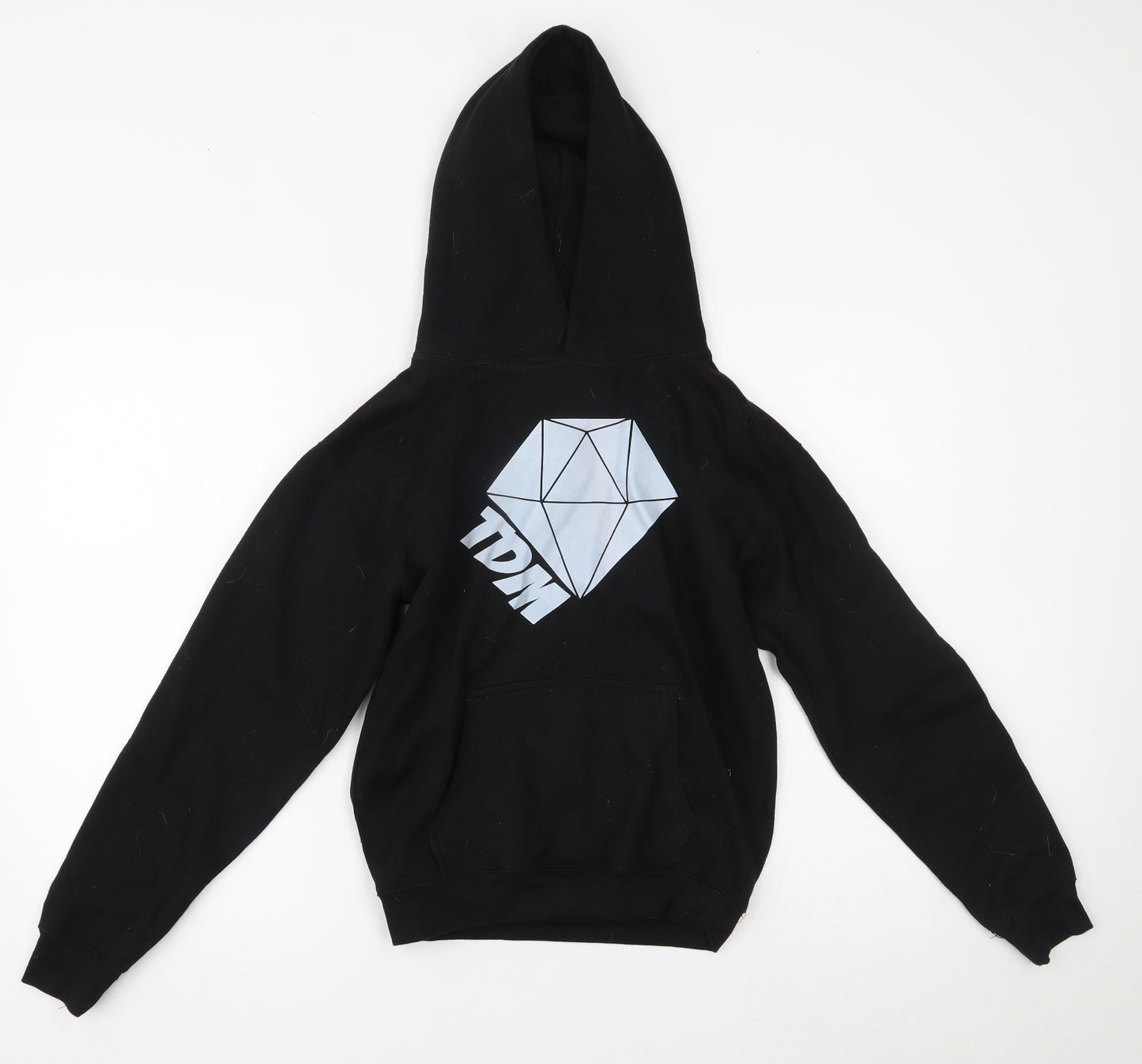 supersoft Boys Black   Pullover Hoodie Size 10-11 Years