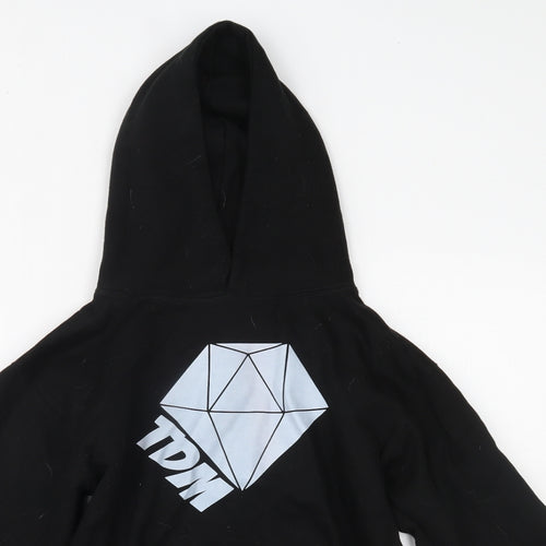 supersoft Boys Black   Pullover Hoodie Size 10-11 Years