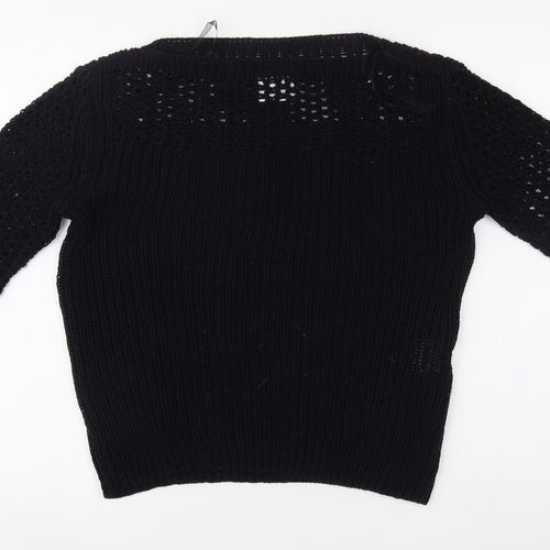 Papaya Womens Black   Pullover Jumper Size 14