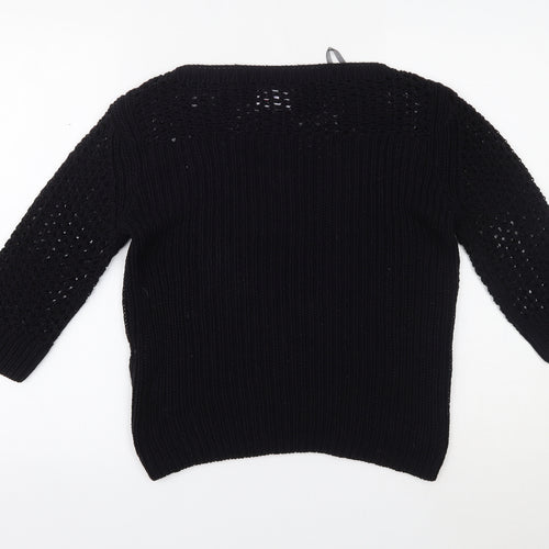 Papaya Womens Black   Pullover Jumper Size 14
