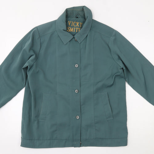Vicky Smith Womens Green   Overcoat Coat Size 16